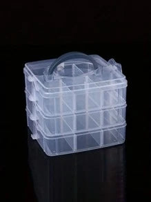 3 Layer 18 Grid Plastic Storage Box