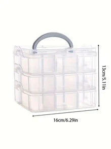 3 Layer 18 Grid Plastic Storage Box