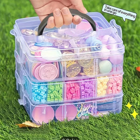 3 Layer 18 Grid Plastic Storage Box