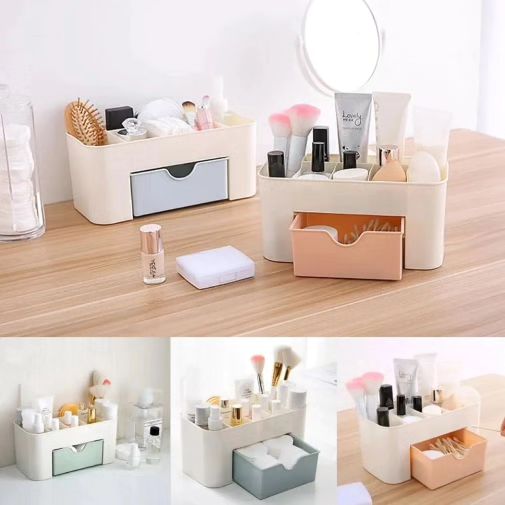 Plastic Make-Up Storage Box/Jewellery Organizer With Small Drawer