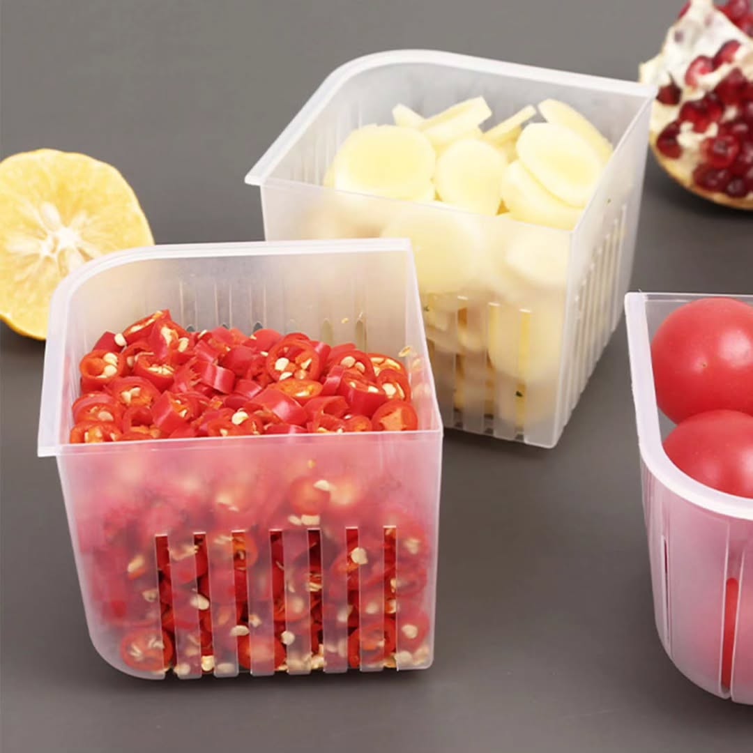 4 in 1 Vegetable & Fruit Storage Box With Lid