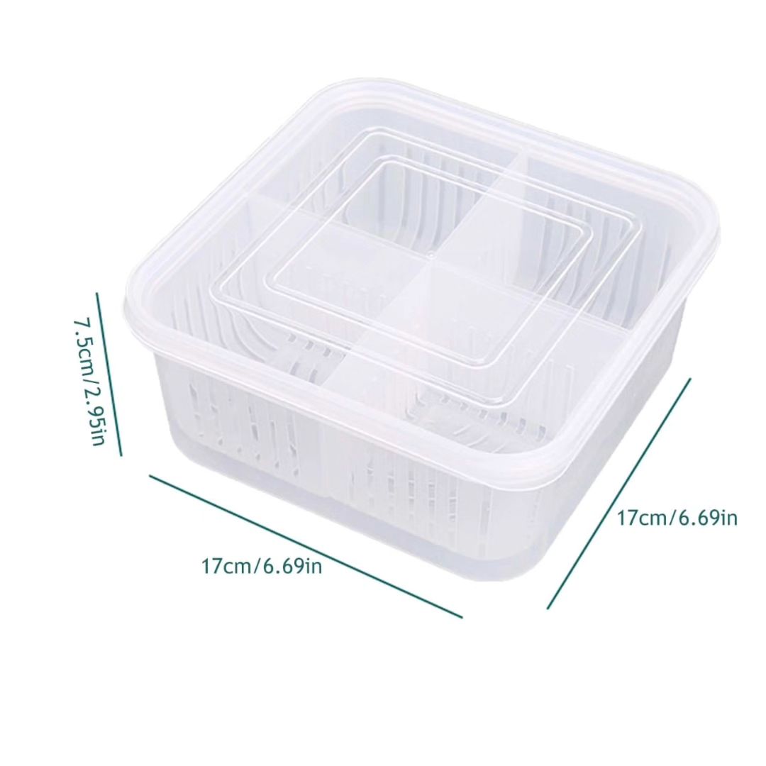 4 in 1 Vegetable & Fruit Storage Box With Lid