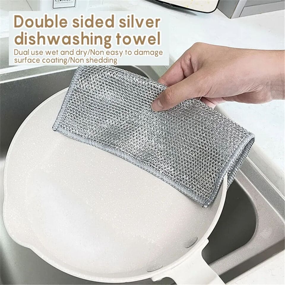 Steel Wire Dishwashing Cloth(Pack Of 4)