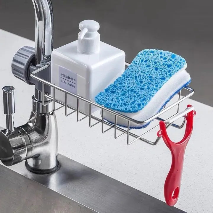 Kitchen sponge holder foucet holder