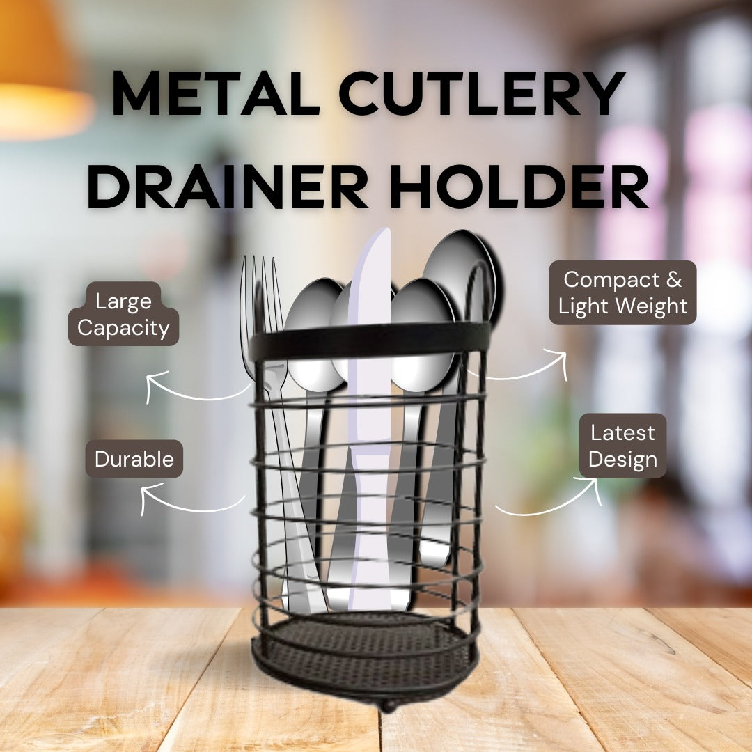 Metal Cutlery Drainer Holder