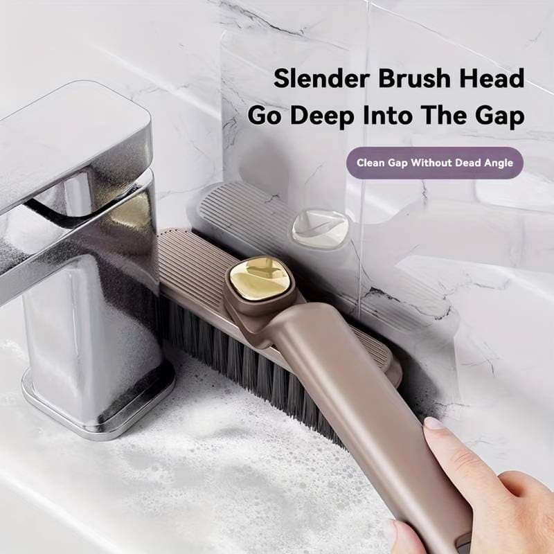 Rotating V-Shaped Cleaning Brush: 2-in-1 Tool