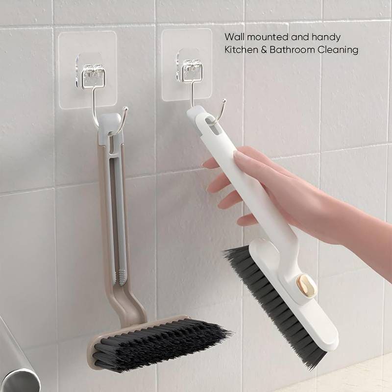 Rotating V-Shaped Cleaning Brush: 2-in-1 Tool