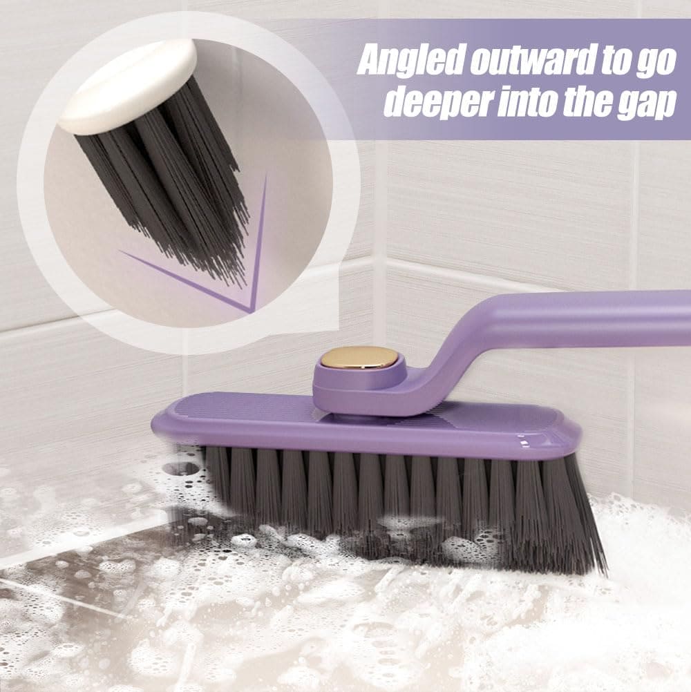 Rotating V-Shaped Cleaning Brush: 2-in-1 Tool