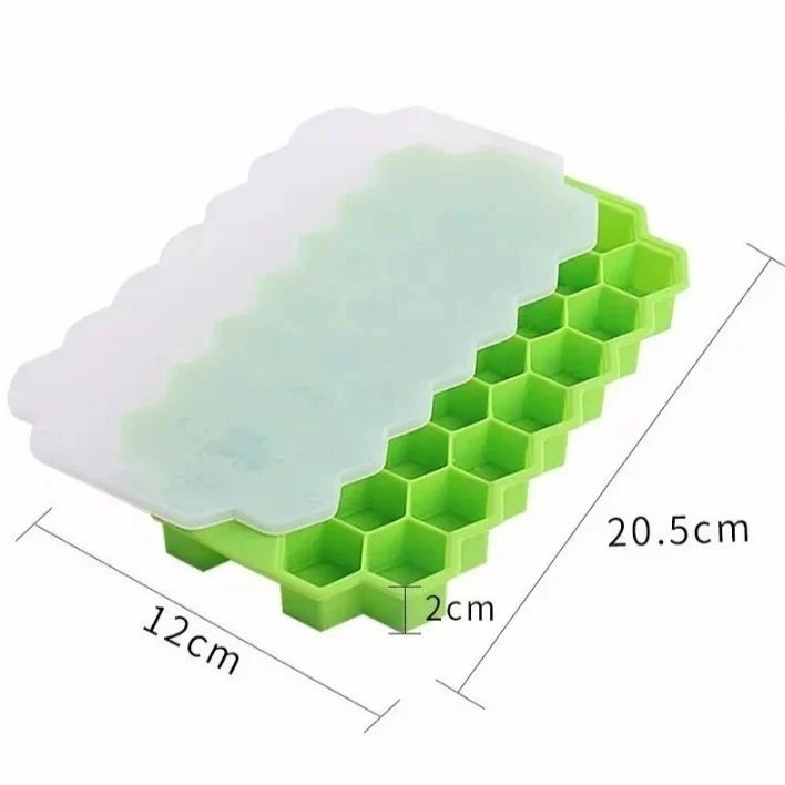 Honey Comb Shaped Ice Cube Tray with lid