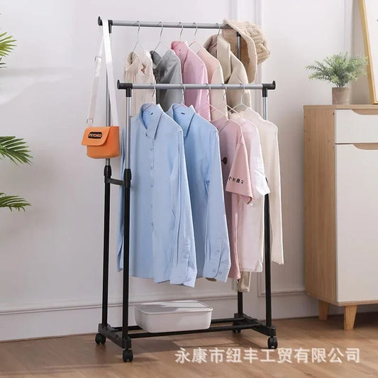 Double Pole Clothes Rack