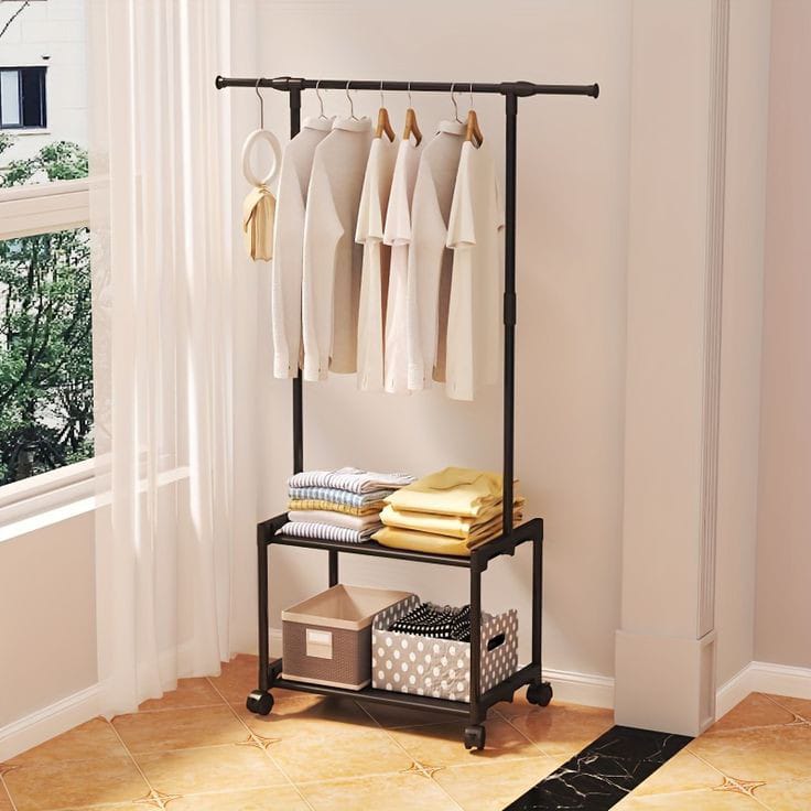 2-layer Floor-Standing Clothes Rack