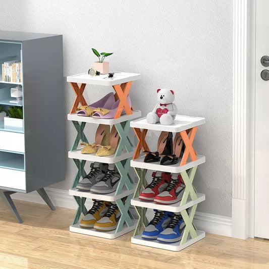 X Shape Brackets Shoes Rack