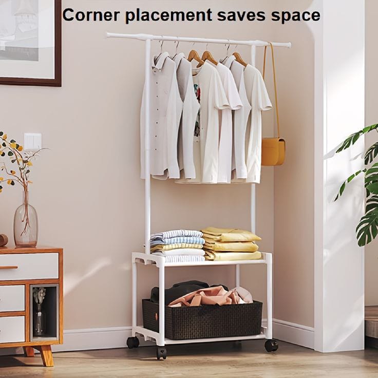 2-layer Floor-Standing Clothes Rack