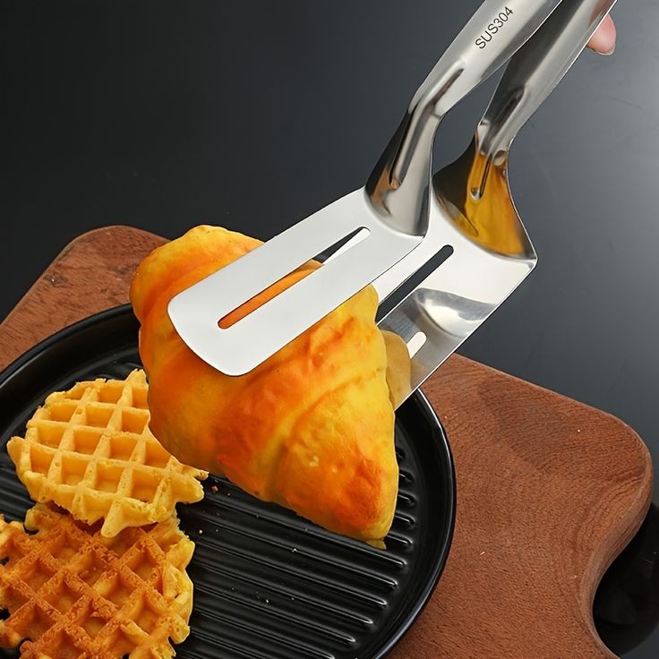 3-in-1 Cooking Double Sided Spatula Steel Tong