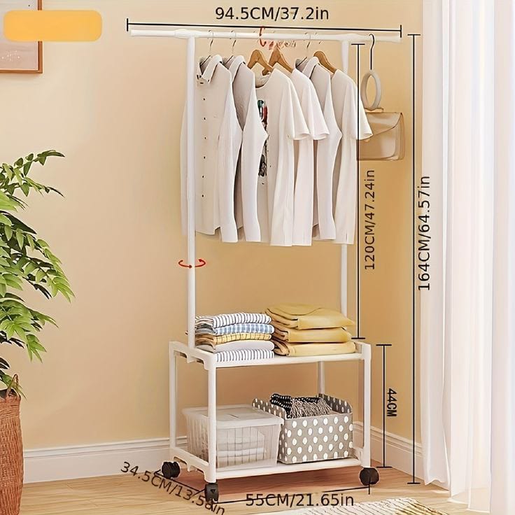 2-layer Floor-Standing Clothes Rack