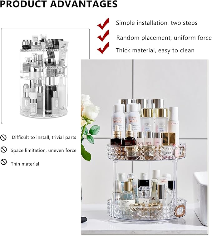 360 Rotating Make Up Organizer