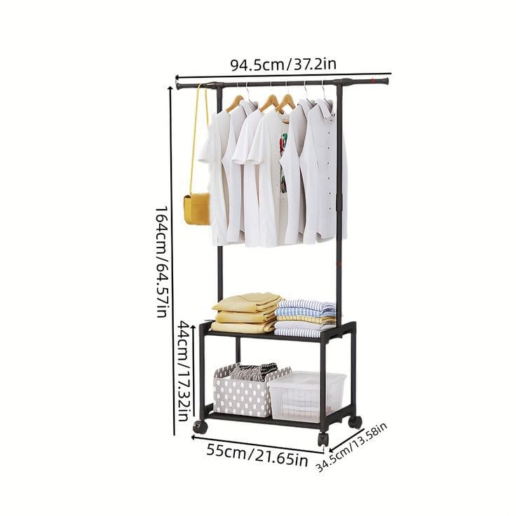 2-layer Floor-Standing Clothes Rack