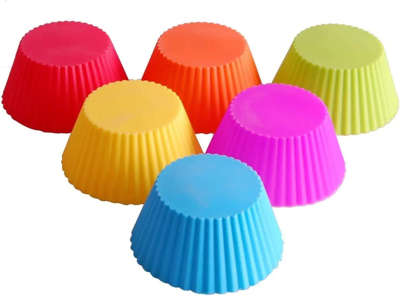 Cupcake Molds, Pack of 6 Reusable Silicone Baking Cases Muffin Molds